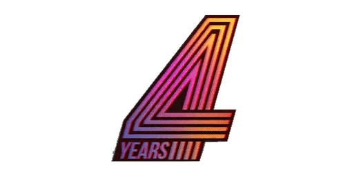 Sticker 4 Years Color