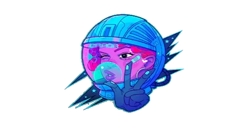 Sticker Bubblegum Space