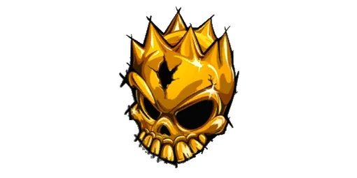 Sticker Gold Skull