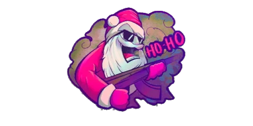 Sticker Mad Santa