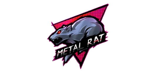 Sticker Metal Rat