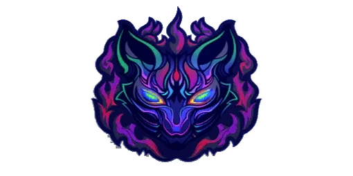Sticker Shadow Kitsune